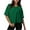Green, variant on Stamzod Women Drop Shoulder Round Neck Oversized Crop Tops Workout Tops Tees Purple L