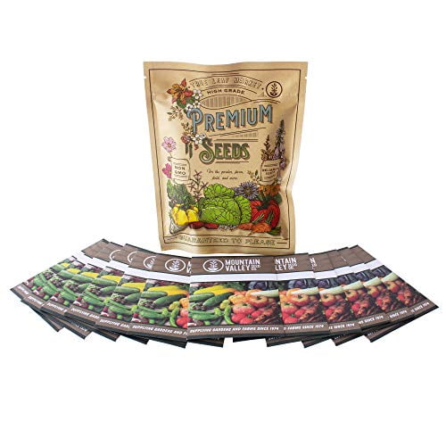 12 Culinary Herb Seeds Assortment - Non-GMO Herb Garden Starter Set - Grow Cooking Herbs: Parsley, Thyme, Cilantro, Basil, Dill, Oregano, Sage & More