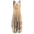 thumbnail image 2 of Summer Jumpsuits for Women Casual Plus Size Boho Print Romper Long Playsuit Strapless Sleeveless Jumpsuit 50% off Clearance!, 2 of 3