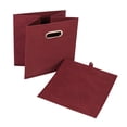 thumbnail image 3 of Household Essentials Fabric Storage Bins 6 Piece Set, Burgundy, 3 of 7
