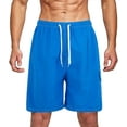 thumbnail image 2 of 9M Clothing Company Men's Three Pocket Knee Length Quick Dry Swim Trunks, Blue, Medium, 2 of 5