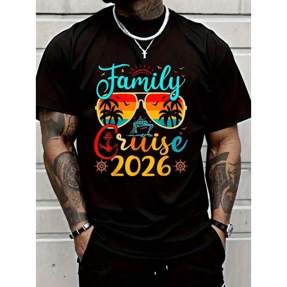 Family Cruise 2026 Summer Vacation Matching Family Cruise T-Shirt, Graphic Tees Men