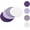 Purple, variant on Haimei 8 Inch Cotton Trivets, 4 Pack Heat Resistant Hot Pads Pot Holders for Kitchen Countertops, Black