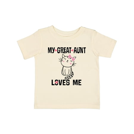 

Inktastic My Great Aunt Loves Me Kitty Cat Gift Baby Girl T-Shirt