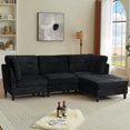 thumbnail image 6 of Pingliang Home 99" Sectional Sofa Couch with Oversized Ottoman and Armrest Cushion,Modern Chenille 3-seater L Shaped Couch,22" Deep Seat Sofa for Living Room Office Studio Apartment, 6 of 9