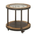 thumbnail image 6 of DecMode 24" x 25" Brown Metal 1 Shelf Accent Table with Clock Top, 1-Piece, 6 of 7