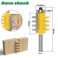thumbnail image 4 of Wood Miller Woodworking Milling Tool Wooden Block Plate Joint Milling Bit With 8mm Shank, 4 of 4