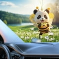 thumbnail image 5 of RuiJiao Adorable Panda Honeybee Acrylic Pendant - 2D Flat Design for Car Rearview Mirror and Home Decor, Pleasant Accessory for Interiors, 5 of 7