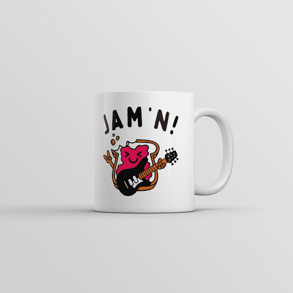 Jam'n Mug Funny Sarcastic Rock and Roll Graphic Novelty Coffee Cup