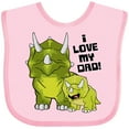 thumbnail image 3 of Inktastic I Love my Dad with Baby and Daddy Triceratops Boys or Girls Baby Bib, 3 of 4