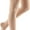 Natural, variant on mediven comfort 30-40 mmHg Thigh High w/Lace Silicone Top Band Open Toe Compression Stockings, Sandstone, II-Standard