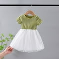 thumbnail image 2 of Fsqjgq Baby Girl Clothes Girls Easter Outfits Size 7/14 Toddler Summer Clothes Green Girls' Summer Dress 2024 New Children's Dress Summer Princess Dress Little Girl Skirt Short Sleeves 80, 2 of 3