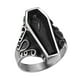 thumbnail image 1 of Anillo de ataúd humano Gótico Retro Personalizado Cool Metal Cóctel Joyería Regalo Anillos de Anillo de declaración para hombres Mujeres Pareja 8 Fernando Anillo de ataúd humano, 1 of 7