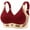 Wine, variant on ZHUGeLI Women's Sports Bras Plus Size Training Bra, High Impact Adjustable Workout Running Exercise Bra Activewear Sizes M-5XL