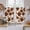 Brown, variant on Dark Green Geometric Moroccan Tier Curtains 36 Inch Length, Abstract Ombre Modern Cafe Short Curtains for Bathroom Over Sink, Small Kitchen Curtain Light Filtering Tiered Drapes 2 Panels 27.5"Wx36"L