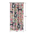thumbnail image 5 of Boston Terrier Dog with Flower Shower Curtain 36"x72" ,Bathroom Decorative Shower Curtains Set with 12 Hooks,Modern Waterproof Washable Shower Curtain, 5 of 6