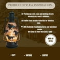 thumbnail image 2 of Rustic Metal Horse Lantern Nightlight - Vintage Farmhouse Table Lamp with Electric Cord - Western Cowboy Style Décor for Living Room, Bedroom, or Office, 2 of 8