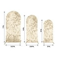 thumbnail image 4 of BalsaCircle 3 Champagne Crushed Velvet Round Top Wedding Arch Backdrop Stand Covers Party Events Decorations Supplies, 4 of 4