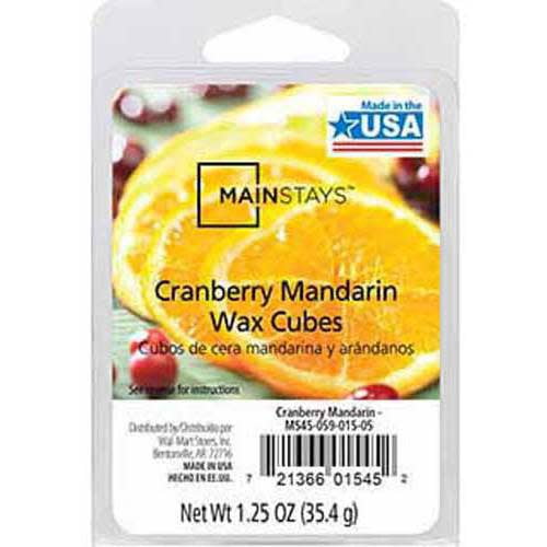 Mainstays 6 Cube Wax Melts, Cranberry Mandarin, 1.25 oz