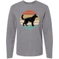 thumbnail image 3 of Inktastic German Shepherd Silhouette Vintage Retro Long Sleeve T-Shirt, 3 of 5