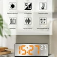 thumbnail image 5 of FHBVT Multifunctional Digital Wall Clock with Temperature & Humidity Display, Silent Operation, Color Screen, USB Battery Powered, Ideal for Living Room Office Bedroom Modern Home Decor Practical, 5 of 8