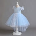 thumbnail image 4 of Godderr Kids Girls Flower Girl Dress Ruffle Tulle Dress Toddler Wedding Pageant Ceremony Birthday Party Evening Prom Dresses Princess Dress for 4-12Y, 4 of 8