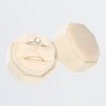 thumbnail image 6 of Vocoste Velvet Ring Box  2 Slots Double Ring Box Display Holder Jewelry Storage Beige, 6 of 6