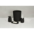 thumbnail image 6 of Mainstays Rubberized Plastic Ribbed 4-Piece Bath Accessories Set, Black, 6 of 6