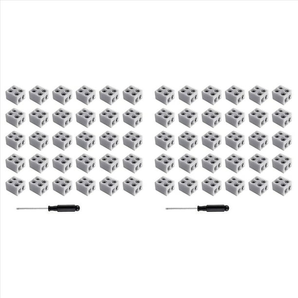 60 Conectores de Tira de Luz LED Sin Soldadura, 2 Pines, 8 mm, Tira A Cable para Cinta de Luz LED de un Solo Color de 5-24 V