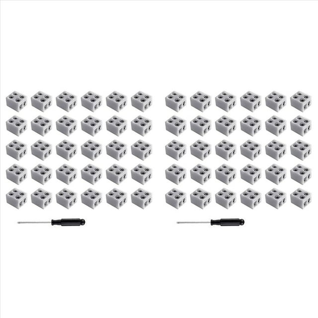 60 Conectores de Tira de Luz LED Sin Soldadura, 2 Pines, 8 mm, Tira A Cable para Cinta de Luz LED de un Solo Color de 5-24 V