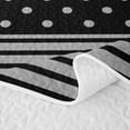 thumbnail image 5 of Manfei Geometric Check Quilt Full,Minimalism Polka Dot Full Bedspread Sets,Gray Black,3 Pieces,1 Coverlet and 2 Pillowcases, 5 of 7