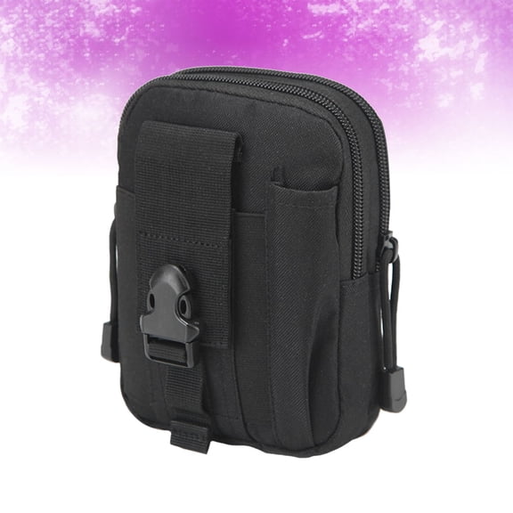 PENIKOKO Unisex Fanny Pack Black Adjustable Waist Pack for Storage Coins Lightweight Durable Design