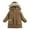 a-Brown36095, variant on VNKIDY Girls Coat Autumn Winter Toddler Kids Solid Color Quilted Puffer Coat Hooded Long Sleeve Zipper Thermal Coat With Pockets For Outdoor Wear Classic Outerwear