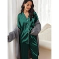 thumbnail image 6 of Avidlove Women Satin Pajama Set Silky Long Sleeve Sleepwear Soft Pj Set Button Down Nightwear S-XXL, 6 of 7