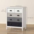 thumbnail image 3 of HOMCOM Commode 5 Tiroirs pour Chambre, Commode avec Plateau de Table, Placard à Vêtements pour Salon, Multicolore, 3 of 10