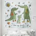 thumbnail image 1 of Fun Tapestry, I Love My Family Theme Hand Drawn Alligators Natural Background Fun Graphic, Fabric Wall Hanging Decor for Bedroom Living Room Dorm, 5 Sizes, Multicolor, by Ambesonne, 1 of 1