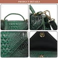 thumbnail image 3 of Women's Crocodile Print Top Handle Satchel Bag PU Leather Flap Outdoor Crossbody Shoulder Bag Retro Handbag and Purse, 3 of 7