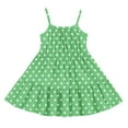 thumbnail image 6 of Abcomgle Cute Sundresses Dresses for Girls 10-12 Casual Spaghetti Strap Sleeveless Cami Dress Polka Dot Sundresses Summer A-Line Tiered Dresses for 6-14 Years,Army Green, 6 of 6