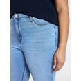 thumbnail image 4 of Terra & Sky Women's Plus High Rise Bootcut Jeans, Sizes 16W-28W, 4 of 5