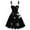 Black 1, variant on hotojiny Vintage Christmas Dress for Womens Sleeveless Strap Printed Dress Winter Cocktail Party Midi Dress