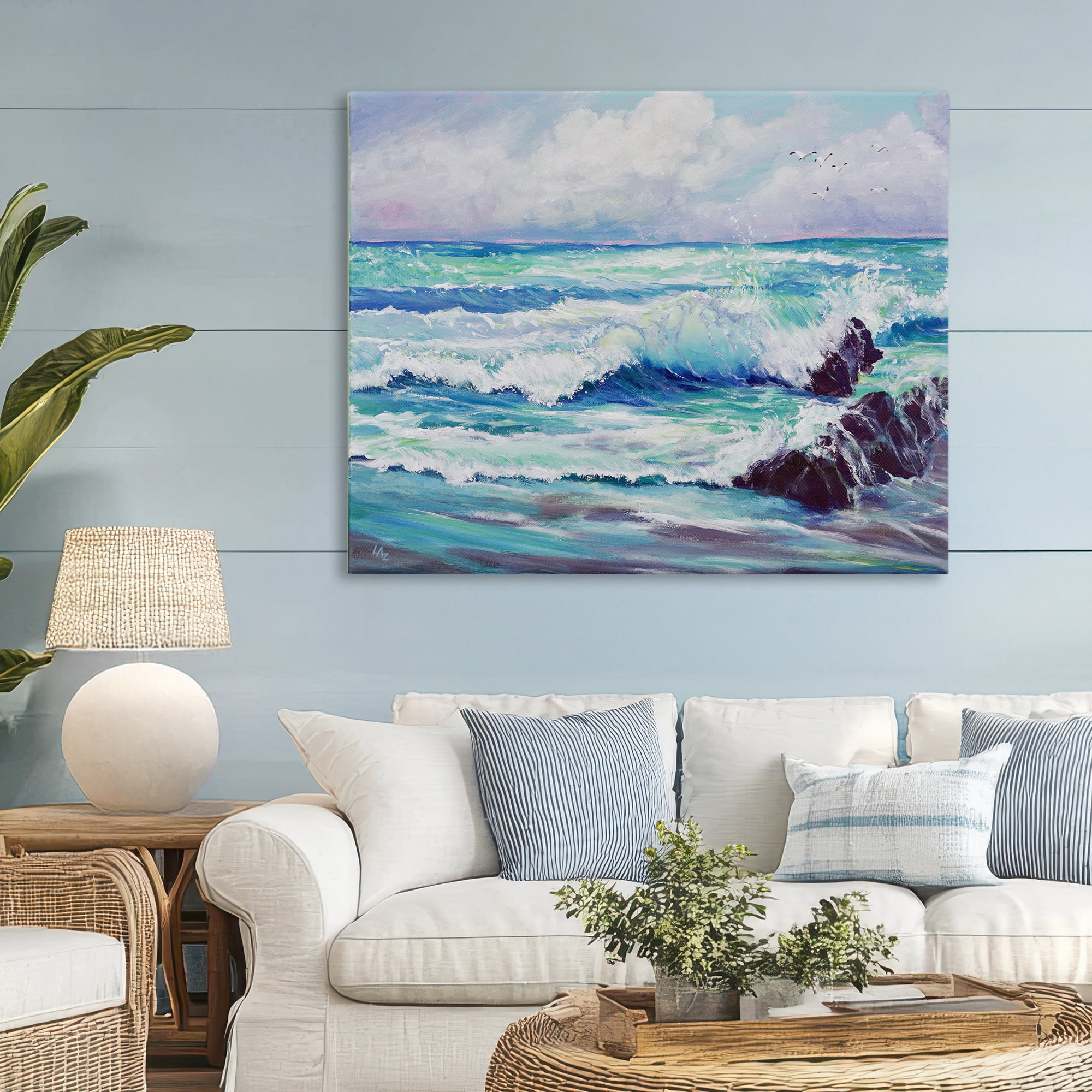 Stupell Industries Down By The Sea Canvas Wall Art, design by Lee Ann Zirbes