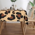 thumbnail image 4 of Leopard Rectangle Tablecloth African Cheetah Skin Leopard Print Brown Table Cloth Dining Table Cover for Home Kitchen Restaurant Party Buffet Picnic 60 x 84 Inch, 4 of 6