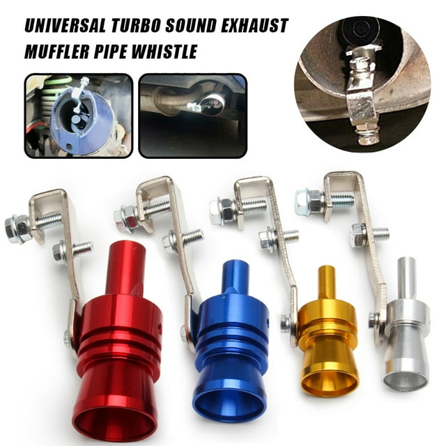 Baohd 2 Valves Anti-Bruit Sifflet Roue de Ver Superchargeur Embout Sonore Voiture Argentsifflet Bas Accessoires de Simulateur de Roue Rouge S