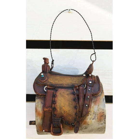 Rustic Western Country Cowboy Horse Saddle Hanging Birdhouse Bird Feeder House