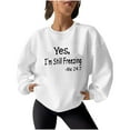 thumbnail image 2 of Wancir Womens Fall Long Sleeve Tops Crewneck Fall Shirts for Women Solid Color Waffle Knit Tunic Tops, 2 of 4