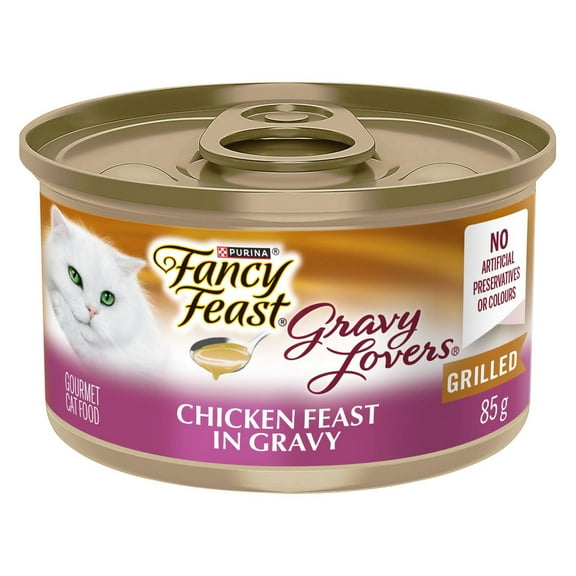 Fancy Feast Plats en Sauce Festin au Poulet dans une Sauce à Saveur de Poulet Grillé Nourriture pour Chats