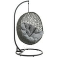 thumbnail image 2 of Modway Hide Outdoor Patio Swing Chair With Stand in Gray, 2 of 7