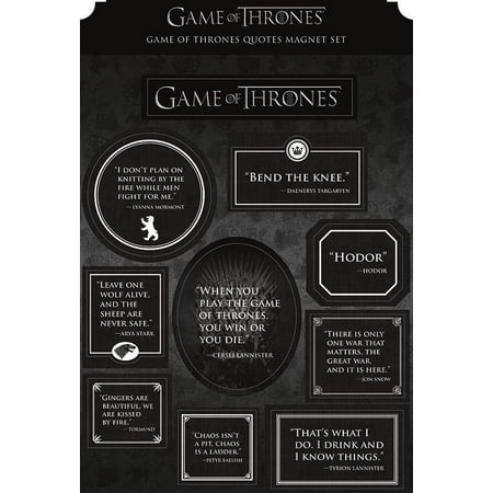 Game Of Thrones Quotes Magnet Set Walmart Com