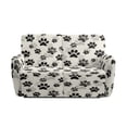 thumbnail image 3 of Xoenoiee Dog Paw Print 6 Pieces Recliner Cover Stretch Recliner Chair Cover 2 Seater Recliner Couch Cover Sofa Cover Jacquard Soft Furniture Protector with Elastic Bottom for Kids/Pets, 3 of 6