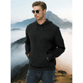 thumbnail image 6 of Taigaofy Men's Geometric Texture Hoodie with Pocket, Skin-Friendly Long Sleeve Casual Pullover, Perfect Valentine's Day Gift for Him Black XL, 6 of 7